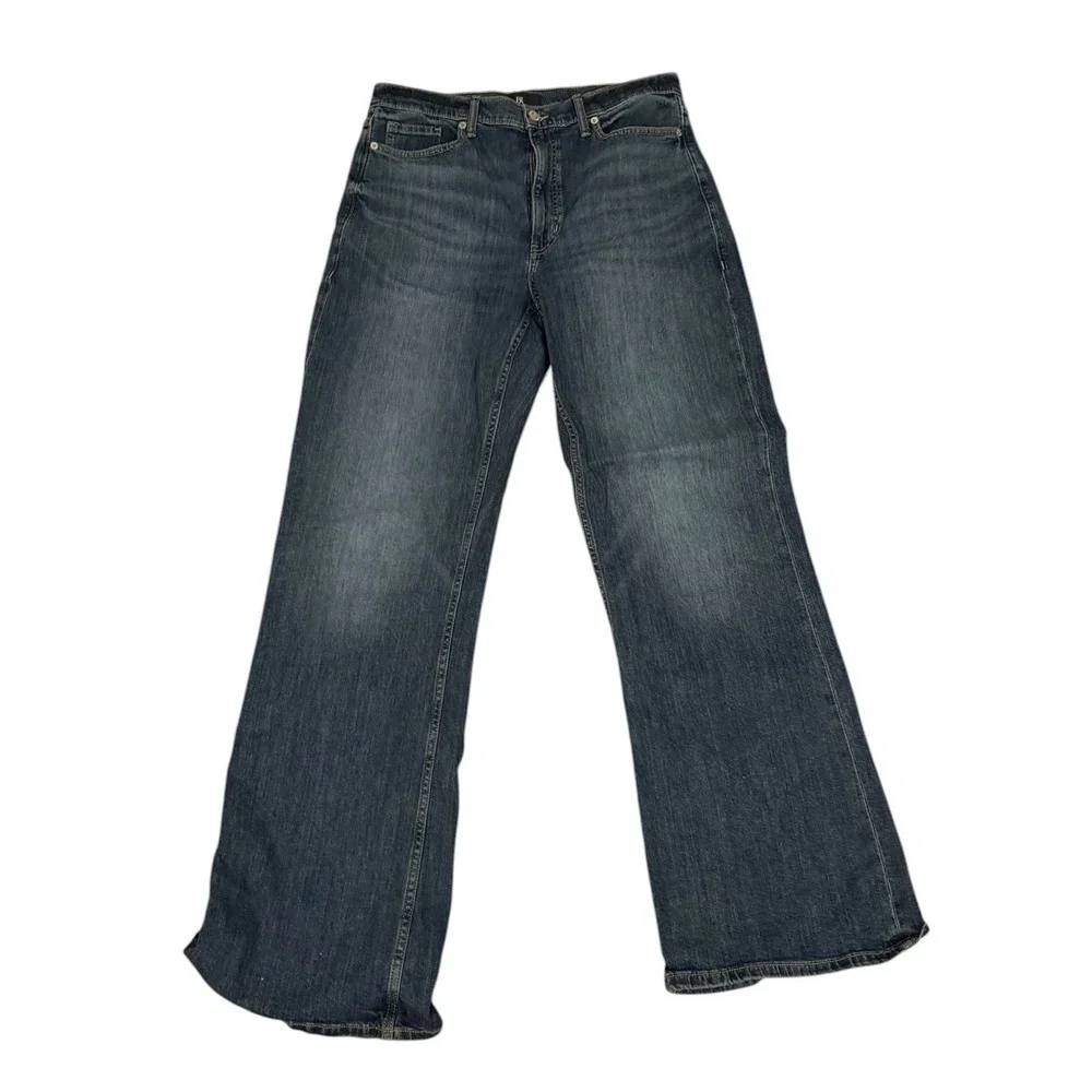 Banana Republic Mens Dark Wash Straight Leg Denim Jeans Blue Sz 31x33 Stretch